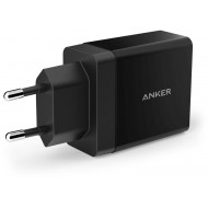 Anker 24W wall charger 2- Port EU Black with Offline A2021L11