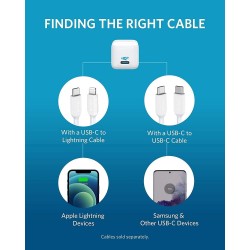 Anker PowerLine III Flow USB-C with Lightning Connector 6ft B2B - UN (excluded CN, Europe) White A8663H21