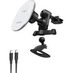 Anker PowerWave Magnetic Charging Car Mount B2B - UN (excluded CN, Europe) Black+White A2931HW1