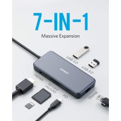 Anker USB-C HUB 7-in-1 B2B - UN (excluded CN, Europe) Gray A8371HA1